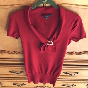 Red Gucci Wool Top